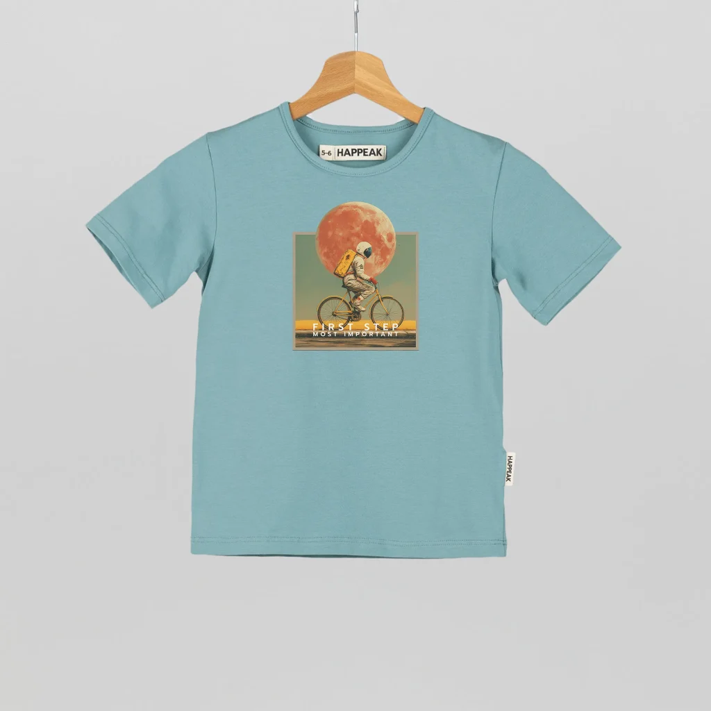 Marškinėliai „First step most important” ART.HAPPEAK  - 2 Marškinėliai „First step most important” ART.HAPPEAK  - 2