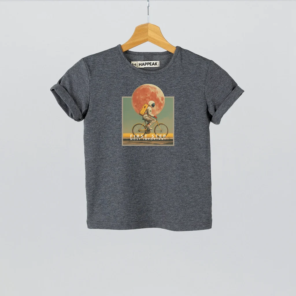 Marškinėliai „First step most important” ART.HAPPEAK  - 3 Marškinėliai „First step most important” ART.HAPPEAK  - 3