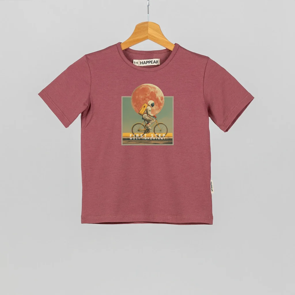 Marškinėliai „First step most important” ART.HAPPEAK  - 4 Marškinėliai „First step most important” ART.HAPPEAK  - 4