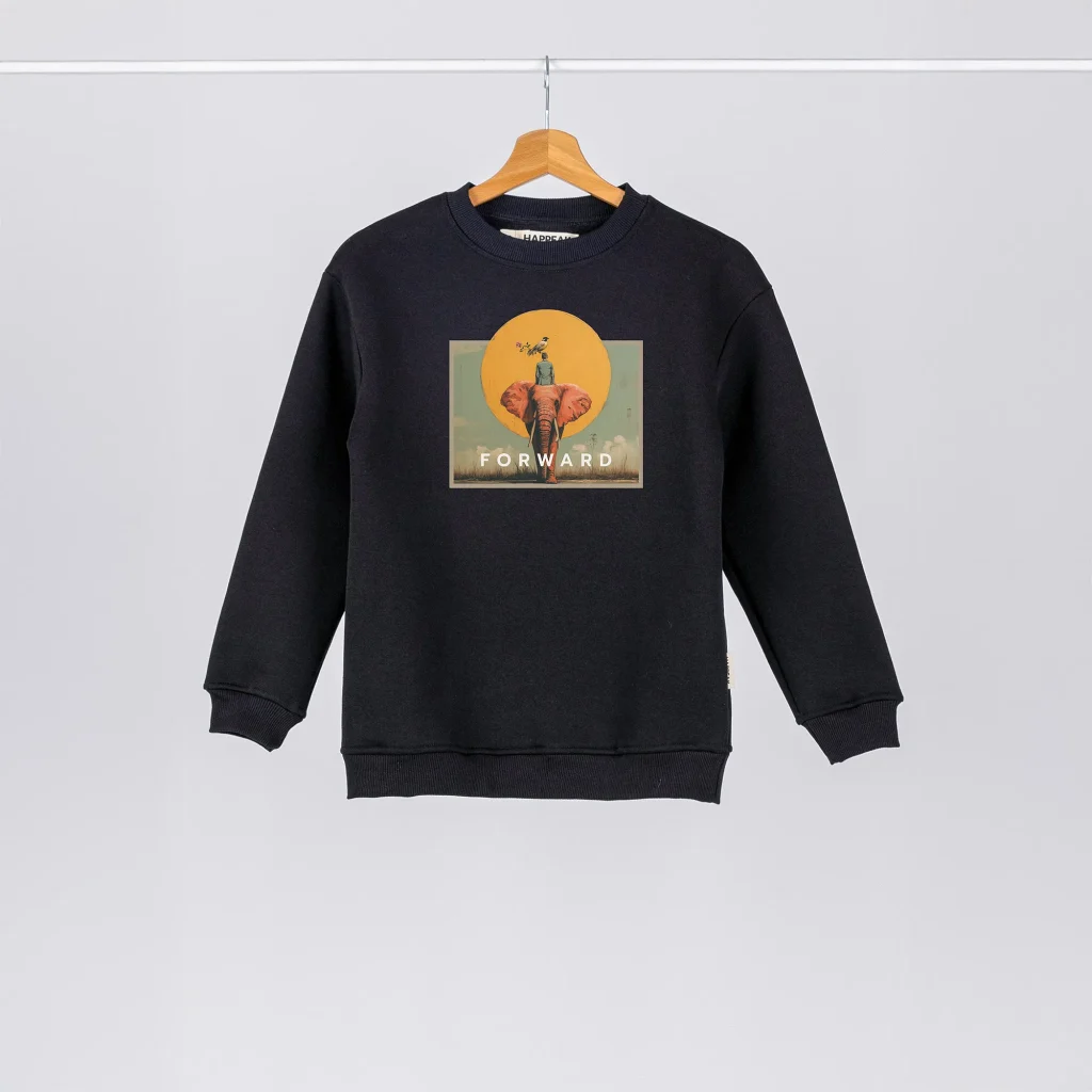 Vaikiškas džemperis „Time to move forward” Džemperiai vaikams  - 1 Vaikiškas džemperis „Time to move forward” Džemperiai vaikams  - 1