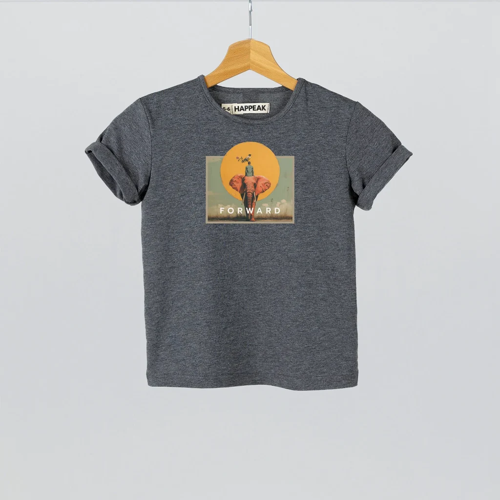 Marškinėliai „Time to move forward” Marškinėliai vaikams  - 4 Marškinėliai „Time to move forward” Marškinėliai vaikams  - 4