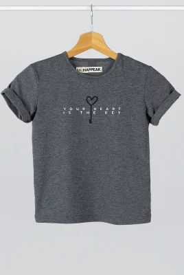 Marškinėliai „Heart is the key” ART.HAPPEAK  - 8
