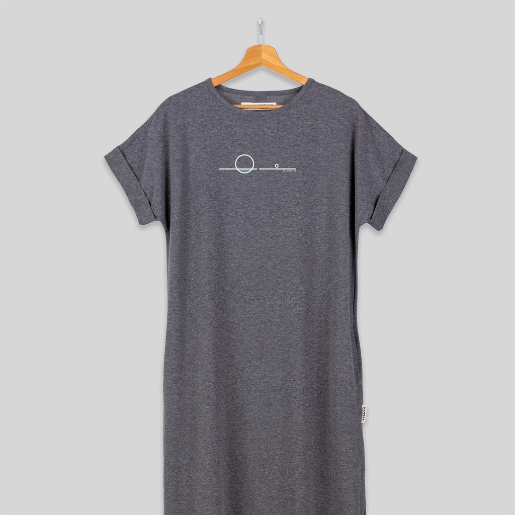 Balance 09 – Long Tee Dress Drabužiai su spauda  - 3