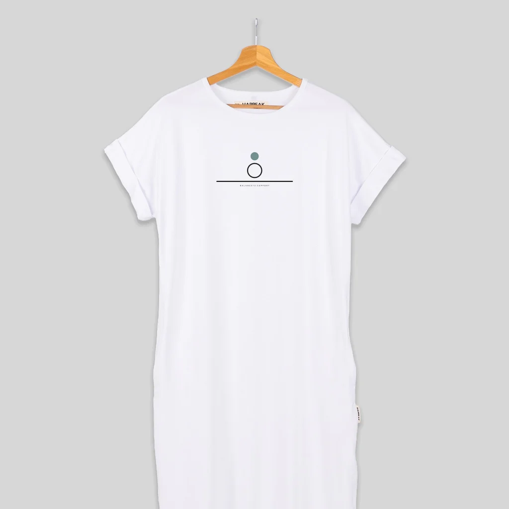 Balance 13 – ilga suknelė su minimalistine spauda ART.HAPPEAK  - 3