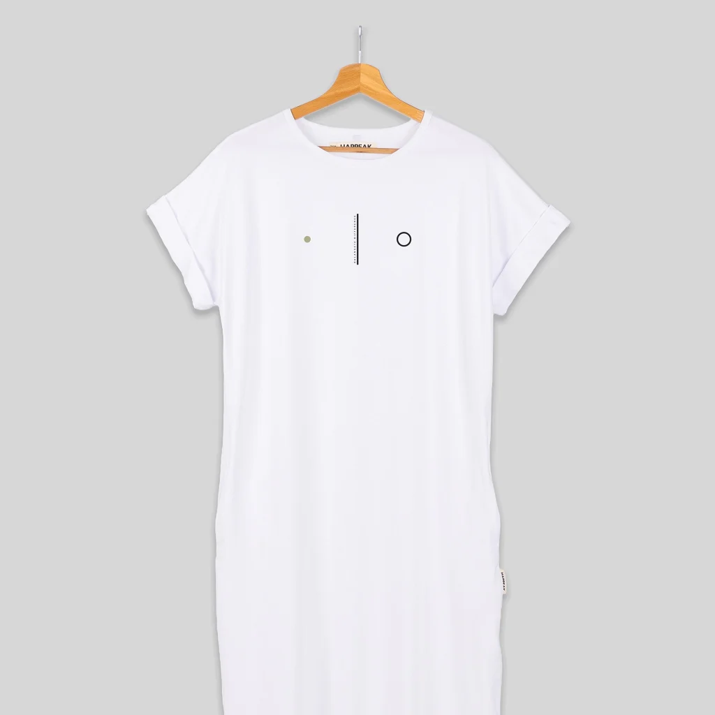 Balance 14 – ilga suknelė su minimalistine spauda ART.HAPPEAK  - 3