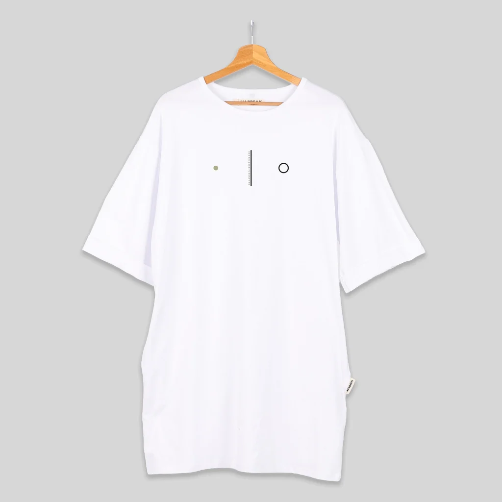 Balance 14 – trumpa suknelė su subtilia spauda Drabužiai su spauda  - 3