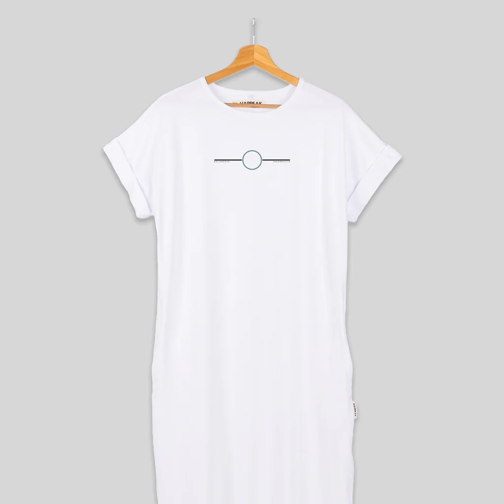 Balance 15 – ilga suknelė su minimalistine spauda ART.HAPPEAK  - 3