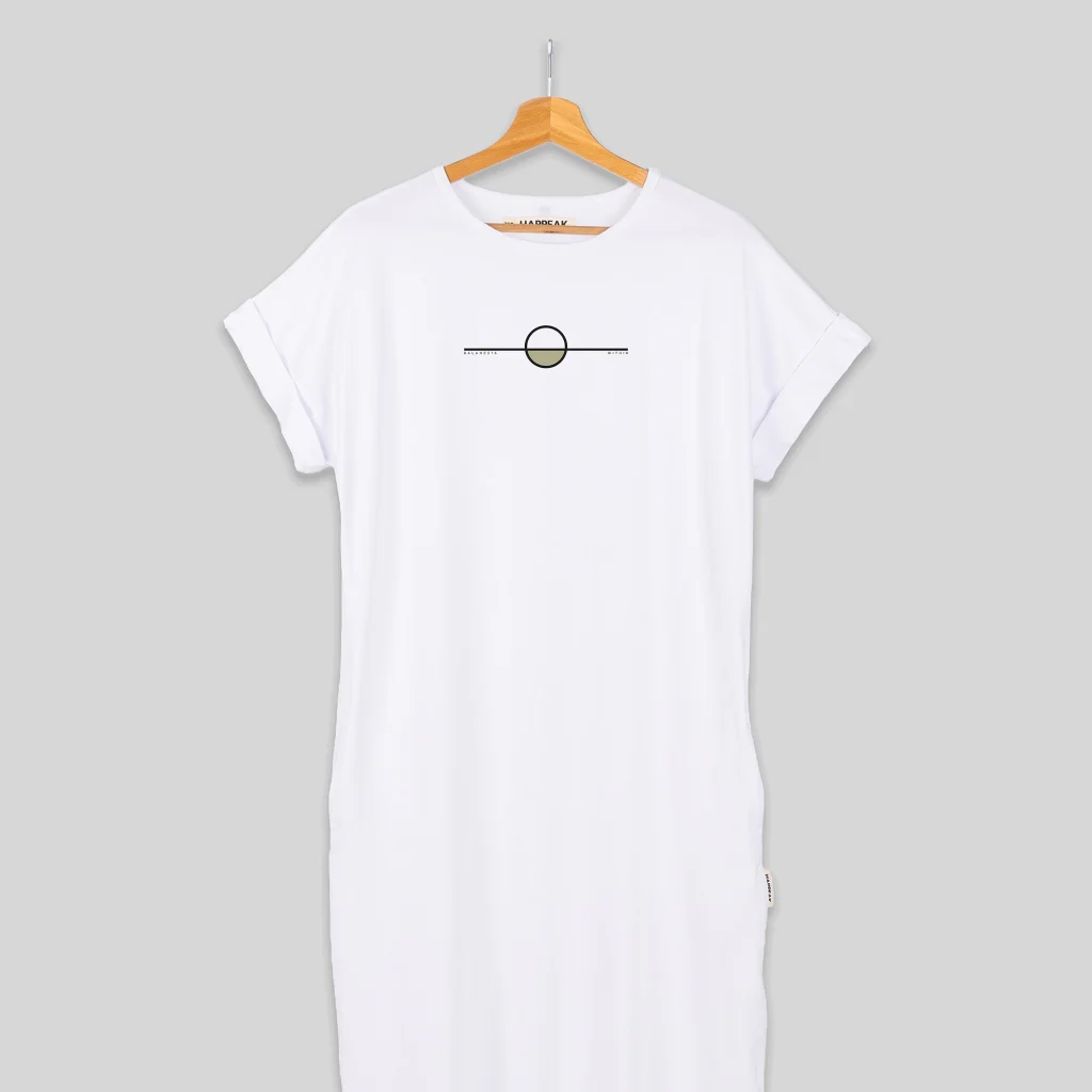 Balance 16 – ilga suknelė su minimalistine spauda Ilgos suknelės  - 3