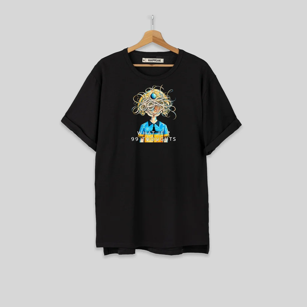 Unisex marškinėliai – 99 Thoughts ART.HAPPEAK  - 1