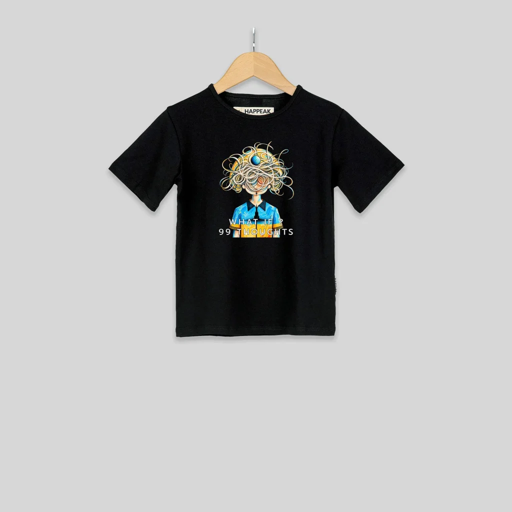 Unisex marškinėliai – 99 Thoughts ART.HAPPEAK  - 4