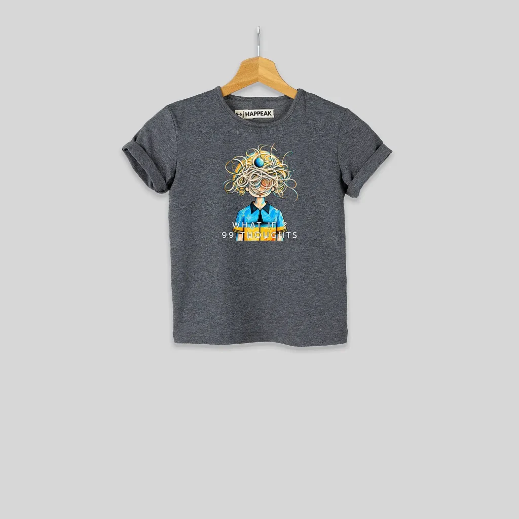 Unisex marškinėliai – 99 Thoughts ART.HAPPEAK  - 6